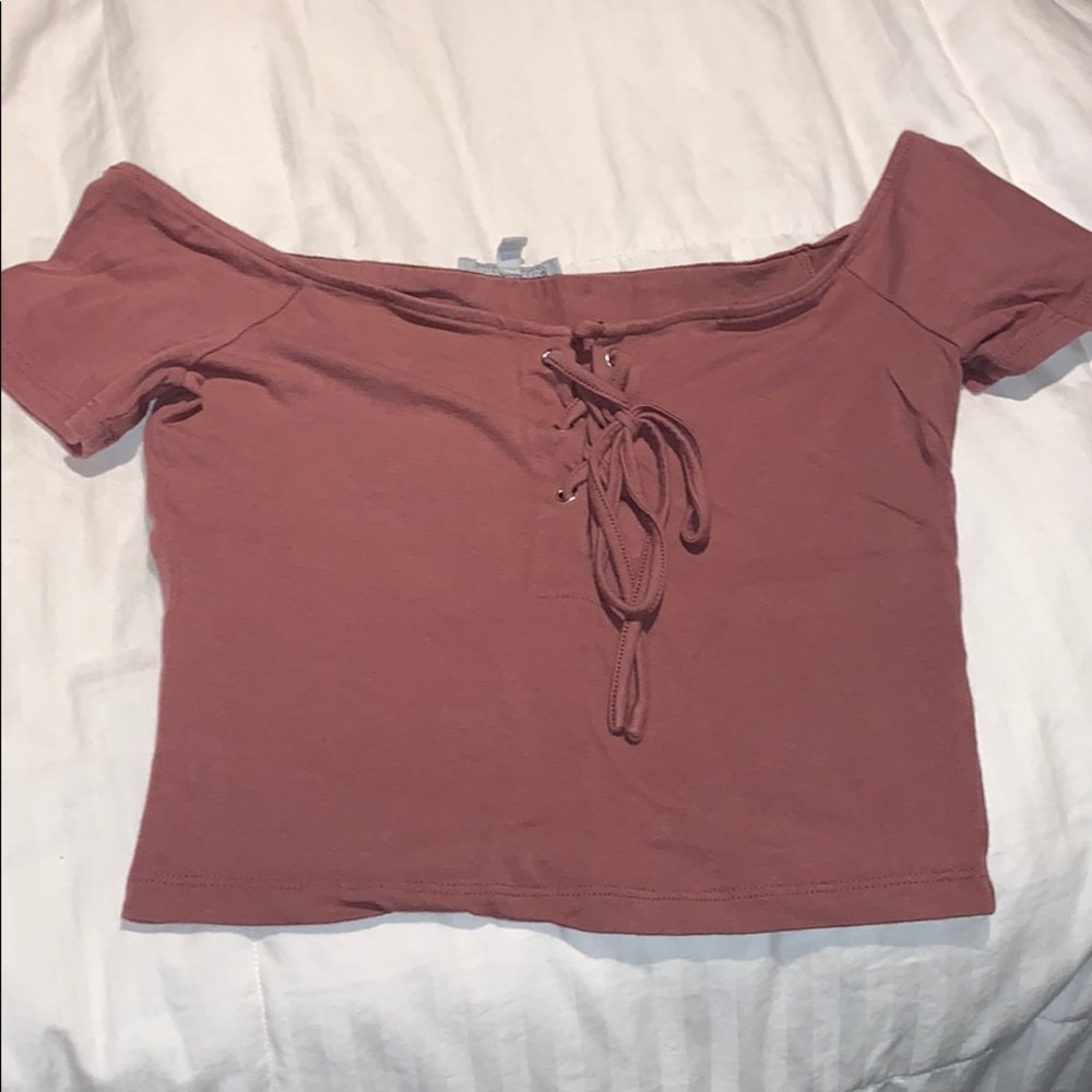 Charlotte Russe off the shoulder t shirt